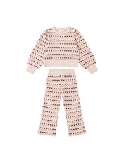 Load image into Gallery viewer, Jacquard Knit Set - Ruby Hearts
