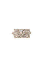 Load image into Gallery viewer, Baby headband featuring a green, pink, and beige all over print.