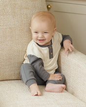 Load image into Gallery viewer, Long Sleeve Henley Tee - Indigo - SIZE 0-3 MONTHS