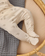 Load image into Gallery viewer, Bamboo Zip Footie - Elephants
