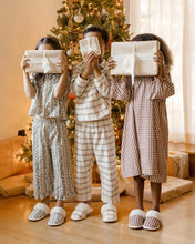 Load image into Gallery viewer, Slippers - Holiday Plaid - SIZE 6-7