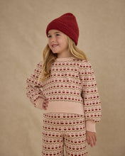 Load image into Gallery viewer, Jacquard Knit Set - Ruby Hearts