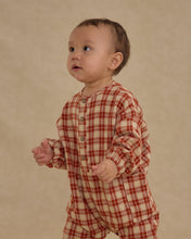 Load image into Gallery viewer, Relaxed Woven Jumpsuit - Red Plaid
