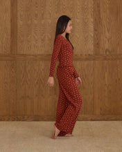 Load image into Gallery viewer, Ribbed Lounge Set - Ruby Ditsy - Size 10-12 YR