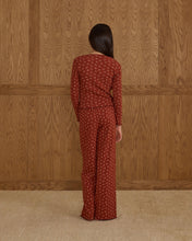 Load image into Gallery viewer, Ribbed Lounge Set - Ruby Ditsy - Size 10-12 YR