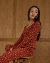 Load image into Gallery viewer, Ribbed Lounge Set - Ruby Ditsy - Size 10-12 YR