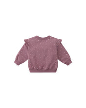 Load image into Gallery viewer, Ruffle Fleece Sweatshirt - Polka Dots
