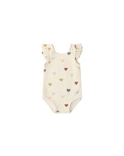 Load image into Gallery viewer, Scoop Back One-Piece Swimsuit - Confetti Hearts