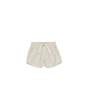 Load image into Gallery viewer, Boys Swim Short - Oat Check - SIZE 3-6, 12-18 MONTHS