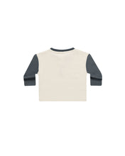 Load image into Gallery viewer, Long Sleeve Henley Tee - Indigo - SIZE 0-3 MONTHS