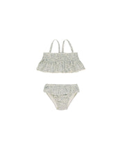 Load image into Gallery viewer, Smoked Ruffle Bikini - Blue Blossom - SIZE 18-24M