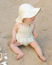 Load image into Gallery viewer, Sun Hat - Mint Stripe - SIZE 0-6, 6-12 MONTHS