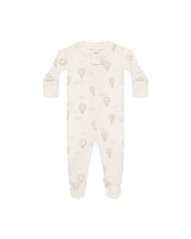 Load image into Gallery viewer, Zip Long Sleeve Sleeper Footie - Hot Air Balloons - SIZE 12-18 MONTHS