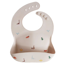 Load image into Gallery viewer, Silicone Baby Bib - Dinosaurs