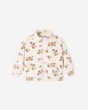Load image into Gallery viewer, Rylee + Cru Coco quilted cotton kids jacket in pink Rose Garden floral print.
