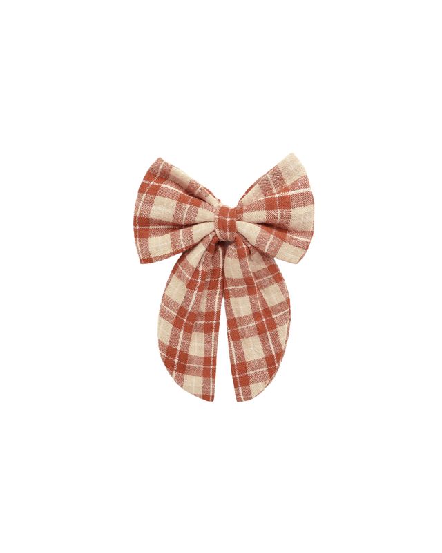 Oversized Bow - Red Plaid