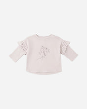 Load image into Gallery viewer, Quincy Mae organic cotton ruffle long sleeve t-shirt in fleur floral print.
