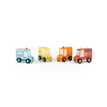 Load image into Gallery viewer, Avenue Du Moulin - Set of 4 Wooden Trucks
