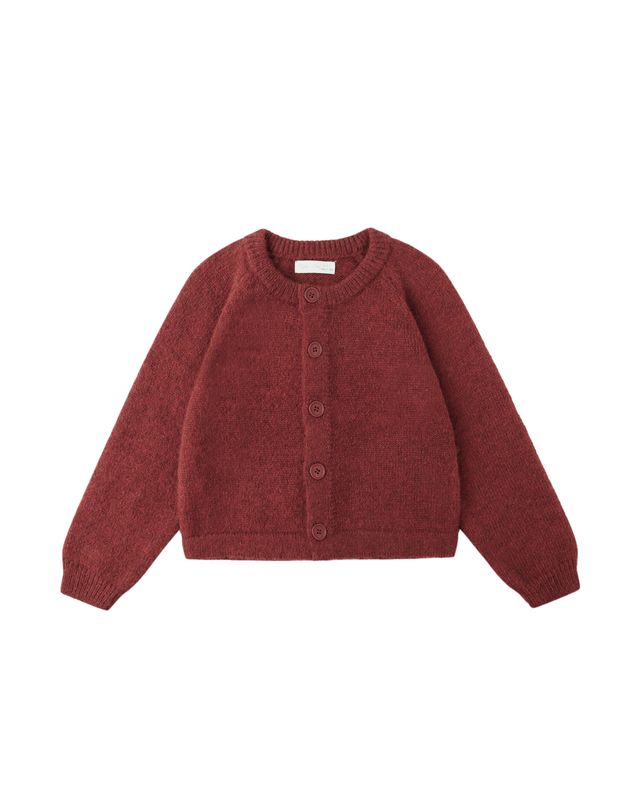 Fuzzy Cardigan - Ruby