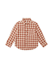 Load image into Gallery viewer, Collared Long Sleeve Shirt - Red Plaid
