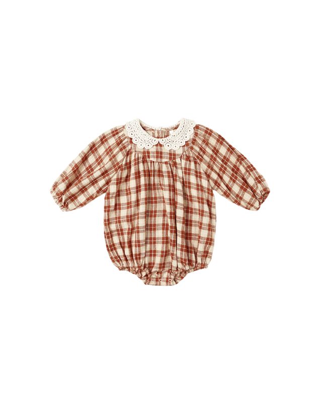 Heidi Romper - Red Plaid