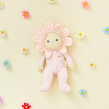 Load image into Gallery viewer, Dinky Dinkums Doll named Rose. Rose comes in a light pink onesie, with light pink short curly hair. Rose also has blue eyes.
