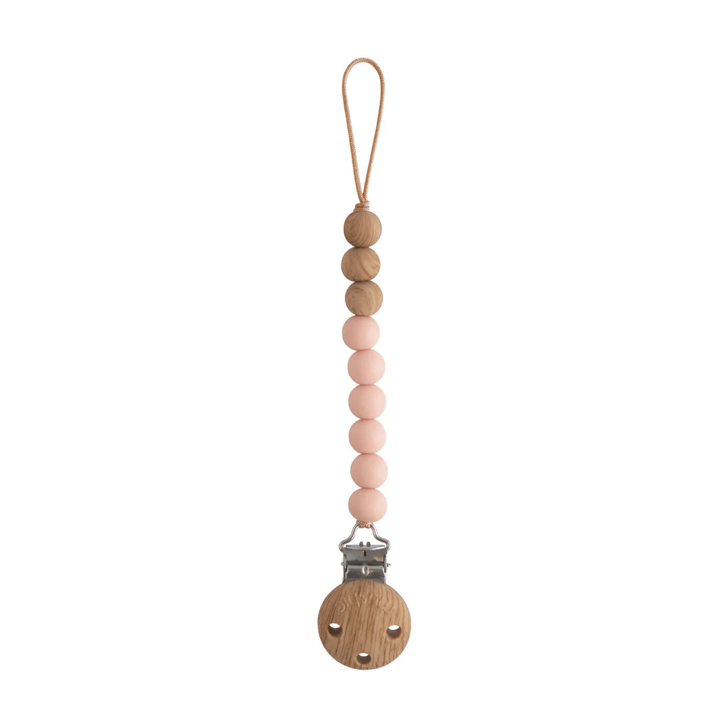 Silicone Pacifier Clip - Eva Blush