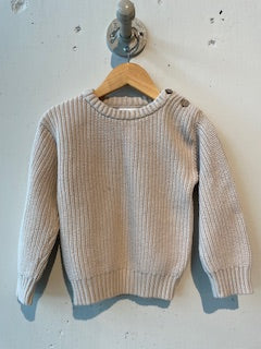 Mebie Baby - Biege Knit Sweater - Size 2 Year