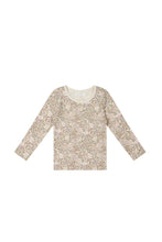Load image into Gallery viewer, Floral Long Sleeve Tee with a bow on the neckline. 
