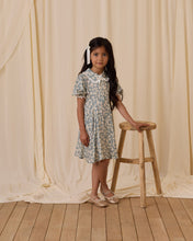 Load image into Gallery viewer, Sara Dress - Aqua Ditsy
