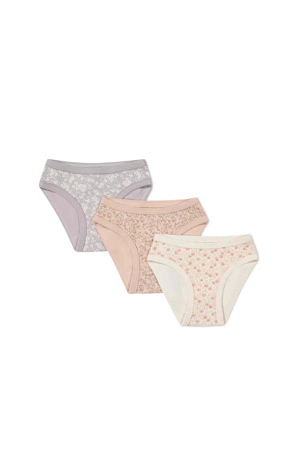 Organic Cotton 3PK Girls Brief - Amber Rose/Emmy Egret/Sadie Luna