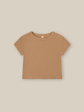 Load image into Gallery viewer, Terracotta clay coloured t-shirt on a waffle fabric.
