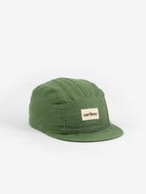 Load image into Gallery viewer, Baby cap featuring a rosemary green and a five panel design. 
