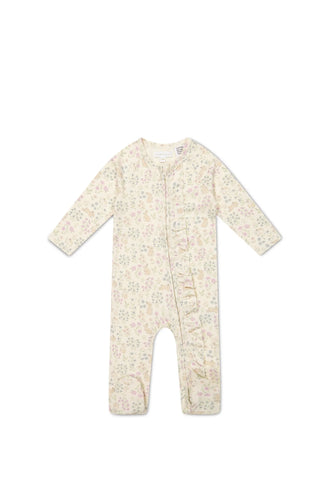 Bunny and Floral printed onesie for babies. 