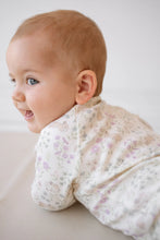 Load image into Gallery viewer, Bunny and Floral printed onesie for babies.
