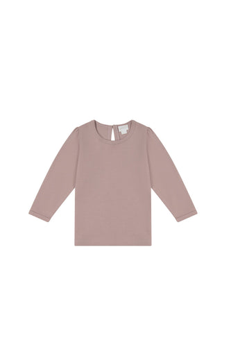 Mauve long sleeve top for 6-12months to 8 years