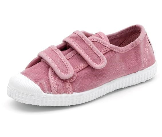 Two-Strap Velcro Sneaker - Rose