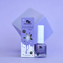 Load image into Gallery viewer, Purple water based scratch-off nail polish with a shimmery finish
