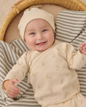 Load image into Gallery viewer, Wrap Top + Footed Pant Set - Bunnies
