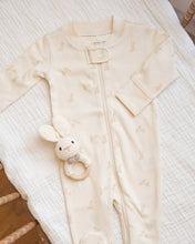 Load image into Gallery viewer, Zip Long Sleeve Sleeper Footie - Bunnies
