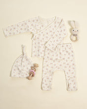 Load image into Gallery viewer, Wrap Top + Footed Pant Set - Flower Field
