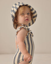 Load image into Gallery viewer, Scoop Back One-Piece Swimsuit - Retro Ocean Stripes
