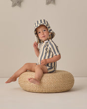 Load image into Gallery viewer, Zip Rashguard One-Piece - Retro Ocean Stripe

