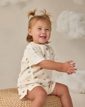 Load image into Gallery viewer, Waffle Tee + Short Set - Confetti Hearts
