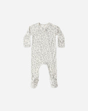 Load image into Gallery viewer, Bamboo Zip Footie - Blue Floral
