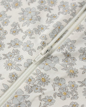 Load image into Gallery viewer, Bamboo Zip Footie - Blue Floral
