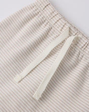 Load image into Gallery viewer, Wrap Top + Footed Pant Set - Oat Micro Stripe
