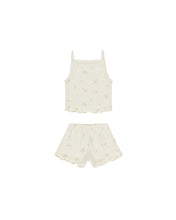 Load image into Gallery viewer, Pointelle Tank + Shortie Set - Pink Ditsy
