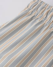 Load image into Gallery viewer, Boys Swim Short - Blue + Butterscotch Stripe
