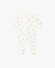 Load image into Gallery viewer, Rylee + Cru long sleeve zip baby sleeper featuring an all-over charming sheep print on soft organic cotton.
